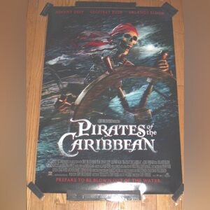 Pirates of the Caribbean 2003 original teaser movie poster #1 double sided 27x40